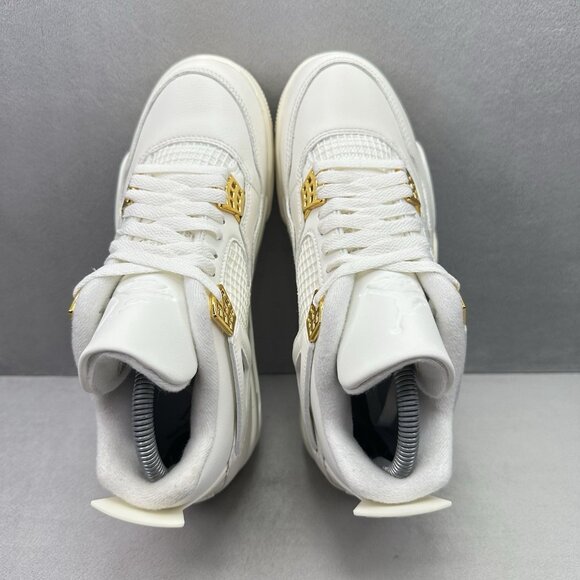 Womens Size 8 Nike Air Jordan 4 Retro Shoes Sail / Metallic Gold AQ9129-170 NEW - Picture 6 of 9